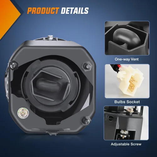 Vista 5 de Conjunto de luces antiniebla Nilight Compatible con Nissan Maxima 2000 2001 Sentra 2002 2003 y Frontier 2004 Xterra Lámparas de lente ámbar