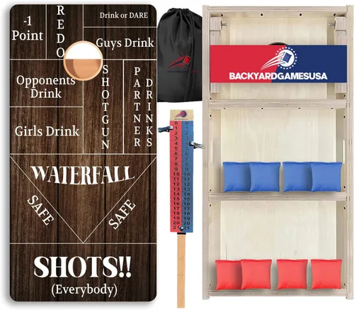 Vista 65 de CornholeGamesUSA Pro - Juego de tablas de Cornhole Fabricado en Estados Unidos Abedul báltico 3/4 Sin rebote Patas triples gruesas Dos