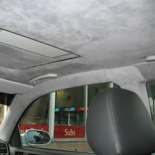 Vista 8 de 4Bang Tela de Forro Interior de Gamuza Gris para Reparación, Material de Micro-Gamuza para Forro Interior con Respaldo de Espuma, Repuesto