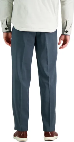 Vista 3 de Haggar - Pantalón de vestir de ajuste clásico para hombre, con parte delantera plana, comodidad premium, tallas regulares y grandes y altas