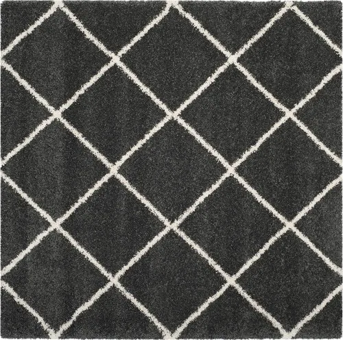 Vista 87 de SAFAVIEH Hudson Shag Collection - Alfombra decorativa de 2 x 3 pies, color beige y marfil, diseño moderno de enrejado, no desprende pelusa