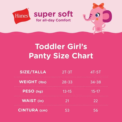 Vista 3 de Hanes girls Pure Comfort Cotton Underwear 10-Pack