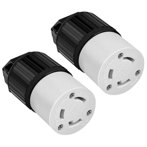Vista 8 de ENERLITES NEMA L5-30P - Conector de bloqueo para generador, color negro