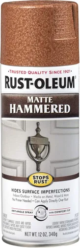 Vista 15 de Rust-Oleum 7215830 – Pintura en aerosol con efecto martillado para prevención del óxido, 12 oz (340 g), color negro