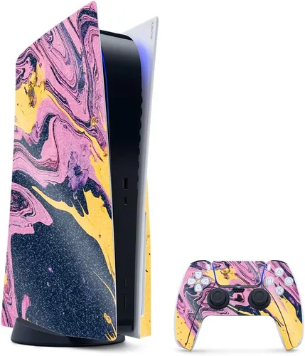 Vista 57 de MightySkins - Skin para juegos con purpurina brillante para PS5 y PlayStation 5, ágata amatista, acabado duradero con purpurina de alto brillo