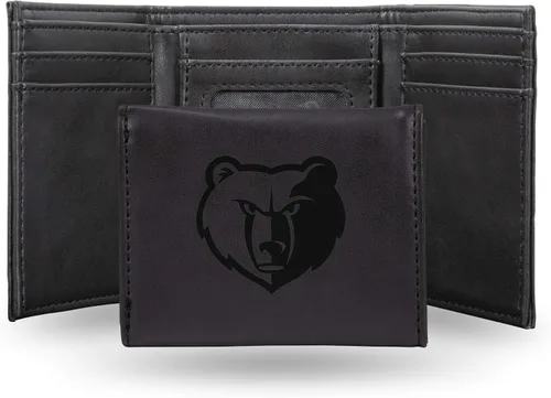 Vista 12 de NBA Rico Industries - Billetera triple grabada con láser y tres pliegues, accesorio para hombre