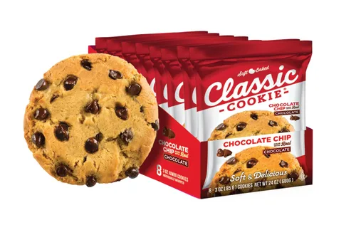 Vista 3 de Classic Cookie Galletas suaves con chispas de chocolate, 4 cajas, 32 galletas envueltas individualmente