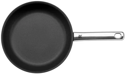 Vista 4 de WMF Sartén profesional para carnes de inducción de 9.4 in, ideal para sellar, material multicapa, control rápido del calor, sartén recubierta Negro