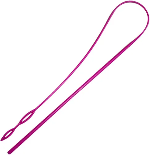 Vista 8 de yuntop 1 herramienta de enhebrador de cordón de plástico flexible de 23 Azul