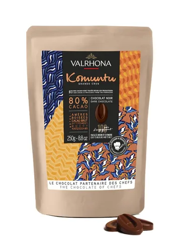 Vista 9 de Valrhona Premium French Barras de Chocolate Negro para Hornear (Feves). Clásico GUANAJA 70% Cacao. Fácil de Derretir. Fácil de Picar. Intenso