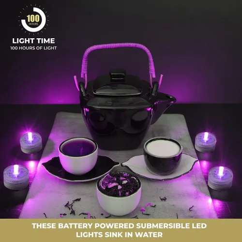 Vista 7 de LumaBase 68512 Luces LED sumergibles a pilas, color rosa