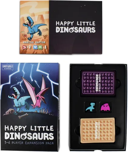 Vista 3 de Unstable Games - Happy Little Dinosaurs: Paquete de expansión para 5-6 jugadores - Lindo juego de cartas para niños, adolescentes y adultos - ¡Evita