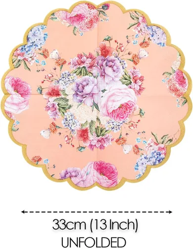 Vista 15 de Talking Tables 20 servilletas florales rosas bonitas para una fiesta de té de tarde temática vintage, vajilla verdaderamente deliciosa