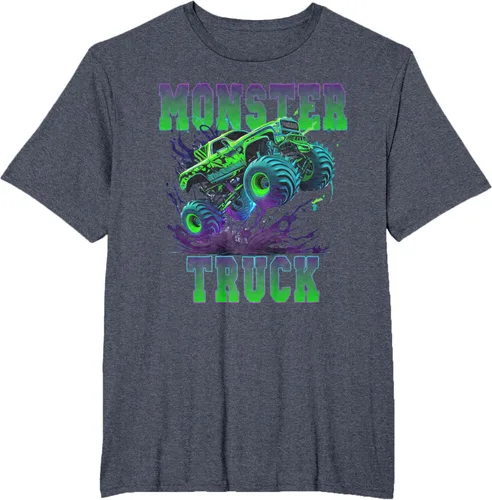 Vista 30 de Camiseta Monster Truck 4x4, Negro