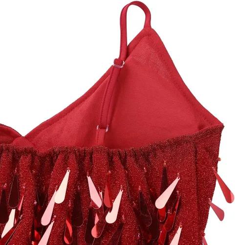 Vista 6 de Aislor - Vestido de baile con lentejuelas brillantes para mujer