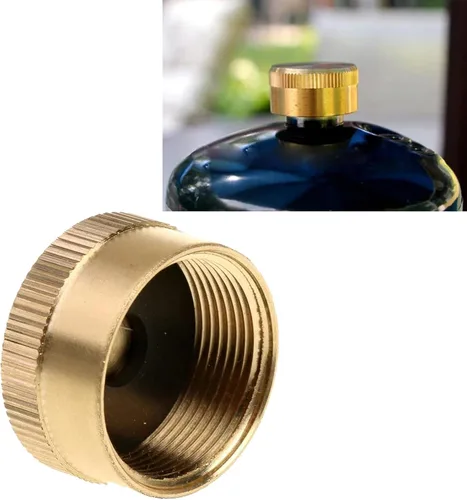 Vista 5 de Fachmann 6 tapas de botella de propano de latón macizo universal para todos los cilindros de tanque de gas de 1 libra