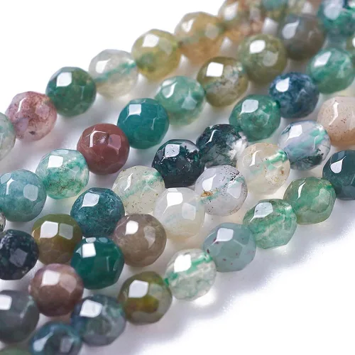 Vista 8 de Fashewelry 480 cuentas de cristal redondas facetadas de 0.118 pulgadas (0.118 in), pequeñas cuentas de piedra mixta natural y sintética