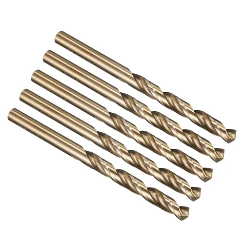 Vista 138 de PATIKIL Broca Jobber de 0.039 in, vástago recto M35 cobalto 5% acero de alta velocidad 135° acabado dorado para metal duro de acero inoxidable - 2