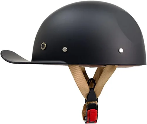 Vista 10 de Gorra de béisbol ligera, medio casco para adultos, aprobado por DOT, para hombres y mujeres, casco retro de 3/4 de cara abierta, diseño fresco