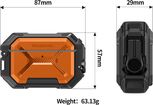 Vista 6 de MOBOSI Funda impermeable IP68 para AirPods Pro 3 y compatible con MagSafe, funda protectora de grado militar para auriculares Pro3 con bloqueo