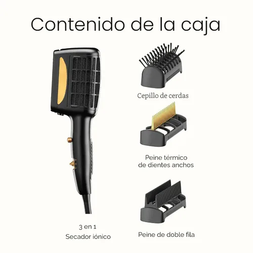 Vista 9 de INFINITIPRO BY CONAIR - Secador de pelo para peinado 3 en 1, secador de pelo de 1875 W y 3 accesorios