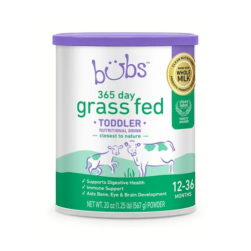 Vista 8 de Bubs Fórmula Infantil de 365 Días de Ganado Alimentado con Pasto con Hierro, Polvo a Base de Leche de Vaca para Bebés de 0-12 Meses, Hecha con Leche
