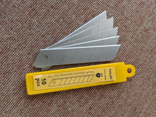 Vista 8 de Cuchillo utilitario extra resistente de 0.984 in, 3 unidades, cuchillo Exacto, cortador de caja, cuchillo de construcción, cuchillo retráctil de 1