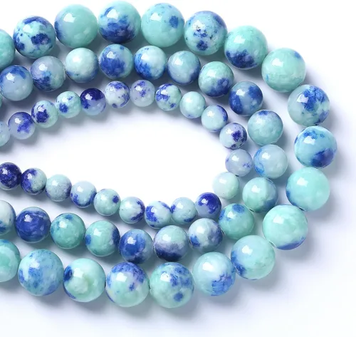 Vista 31 de 4MM 88 piezas de cuentas sueltas de piedra natural verde turquesa africana para hacer pulseras y collares de bricolaje