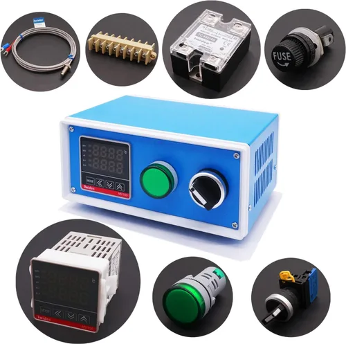 Vista 4 de Twidec /Display PID Controladores de temperatura Termostato Caja 1000W 10A 110V Temperatura Temperatura Control Caja con Relé de estado Sólido SSR