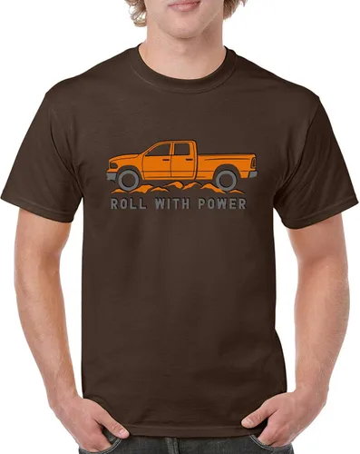 Vista 196 de Tee Hunt Camisetas gráficas y camisetas sin mangas para hombre Roll with Power Pickup Truck