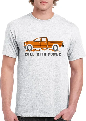 Vista 66 de Tee Hunt Camisetas gráficas y camisetas sin mangas para hombre Roll with Power Pickup Truck