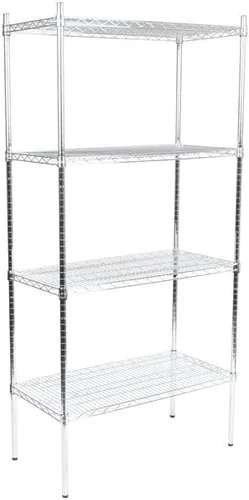 Vista 237 de Kit de 4 estantes de epoxi verde NSF de 21 x 72 pulgadas con postes de 86 pulgadas, estantería de almacenamiento resistente, kit de estantería