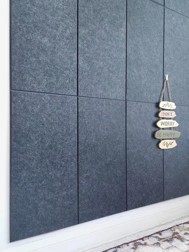 Vista 49 de Paneles acústicos cuadrados de 11.18 pulgadas, paquete de 12 paneles de pared que absorben el sonido, azulejos decorativos de fieltro insonorizados