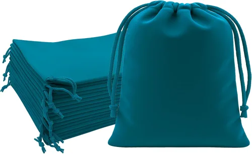 Vista 57 de Mandala Crafts Bolsas de terciopelo negro con cordón de 14 x 14 pulgadas, 10 bolsas grandes de terciopelo con cordón a granel para regalos de fiesta