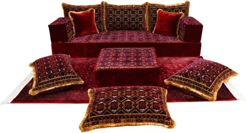 Vista 52 de arabicsofa Cojines Majlis de piso tradicionales: asientos modulares Diwan seccionales