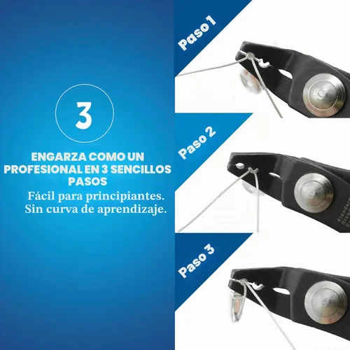 Vista 3 de Herramienta de Crimpado Beadalon Estándar - Compatible con Cuentas de Engaste #1-3, Tubos de Engaste #2-3, Azul Oscuro, 13.3 cm / 5.25 in