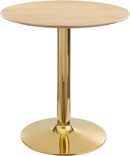Vista 19 de Modway EEI-4746-GLD-BLK Verne - Mesa de comedor de mármol artificial de 28 pulgadas, color negro dorado