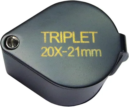 Vista 4 de HTS 203T1 - Lupa trilliza negra de 0.394 x 0.827 in con funda de cuero