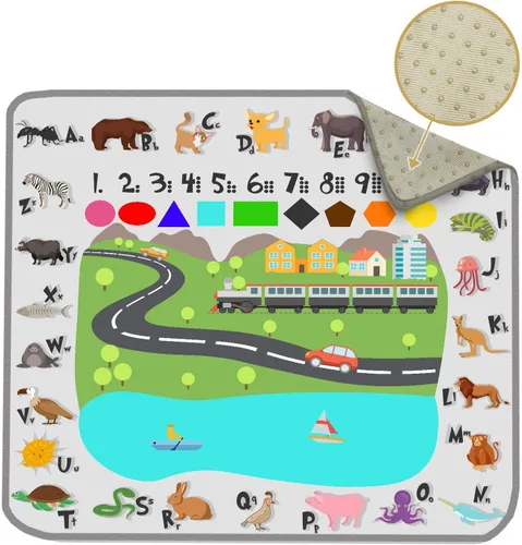 Vista 9 de ReignDrop – Tapete grande de 54 pulgadas (137.16 pulgadas) para poner bajo silla alta para bebé, alfombra de juego, arena o cajón para mascotas
