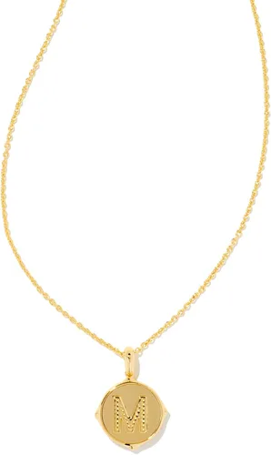 Vista 2 de Kendra Scott 14k Gold-Plated Brass Letter A-Z Disc Reversible Pendant Necklace, Fashion Jewelry for Women