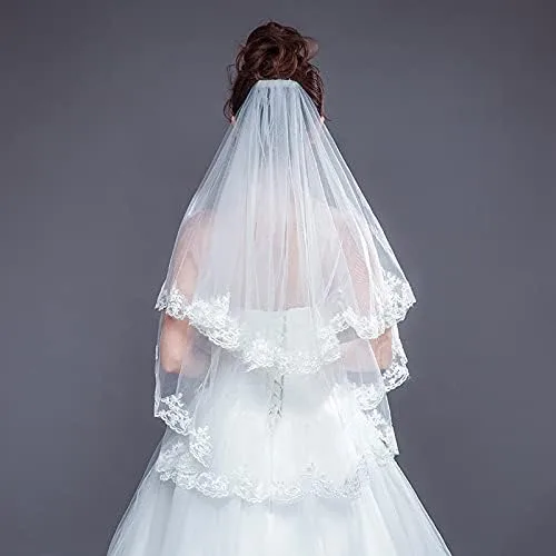 Vista 3 de Velo de boda negro para novia velo funerario velo de encaje negro y guantes para cosplay fiesta día de los muertos