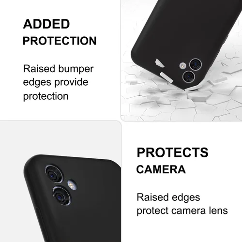Vista 3 de Funda para Galaxy A04E de 6.5 pulgadas, silicona líquida suave protectora y forro de microfibra antiarañazos, a prueba de golpes, compatible