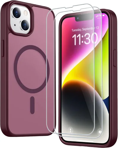 Vista 74 de SPIDERCASE Funda magnética translúcida diseñada para iPhone 11, con 2 protectores de pantalla de vidrio templado, antihuellas, para iPhone 11 de 6.1