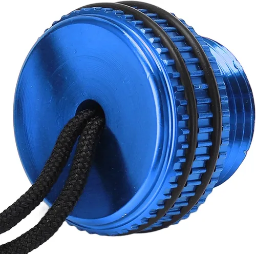 Vista 8 de Cubierta de polvo de buceo, cubierta antipolvo de válvula, protector de válvula de buceo de aleación de aluminio ventilado con cuerda fija para tapa