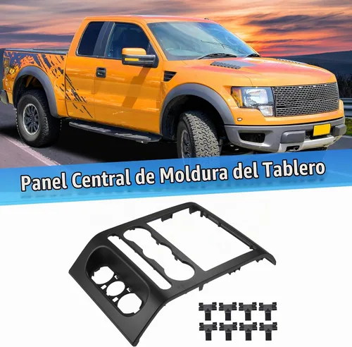 Vista 2 de X AUTOHAUX Salpicadero Radio Bisel Centro Panel de Cubierta de Recorte para Ford F150 2004 2005 2006 2007 2008 4L3Z-1504302-AAA Salpicadero Radio