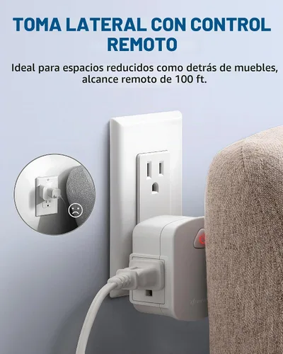 Vista 2 de Dewenwils - Outlet para control remoto, inalámbrico, controlador y receptor único, código de aprendizaje, amplio uso para electrodomésticos.