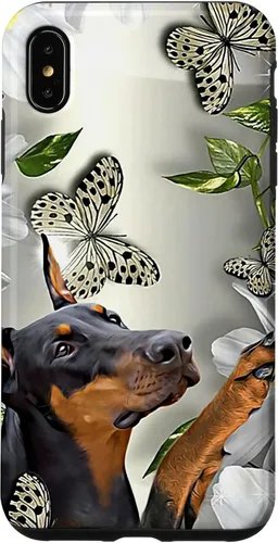 Vista 11 de Doberman Pinscher Daisy and Butterfly Case for iPhone 17