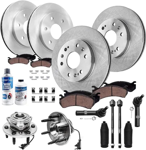 Vista 96 de Detroit Axle - Rotores de freno para Jeep Compass 2015-2022 Renegade 2016-2022 Fiat 500X 2016-2022, 2018, 2019, 2020, 2021. Reemplazo de rotores