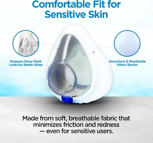 Vista 4 de resplabs - Forros de máscara CPAP - Mascarillas CPAP de cara completa, forro estilo AirFit F20, mediano, paquete de 4