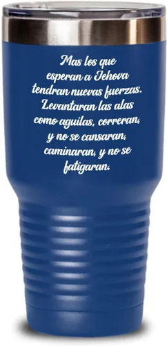 Vista 7 de Isaías 40:31 regalos católica cristianas vaso en espanol con versículos de la biblia para padres Negro